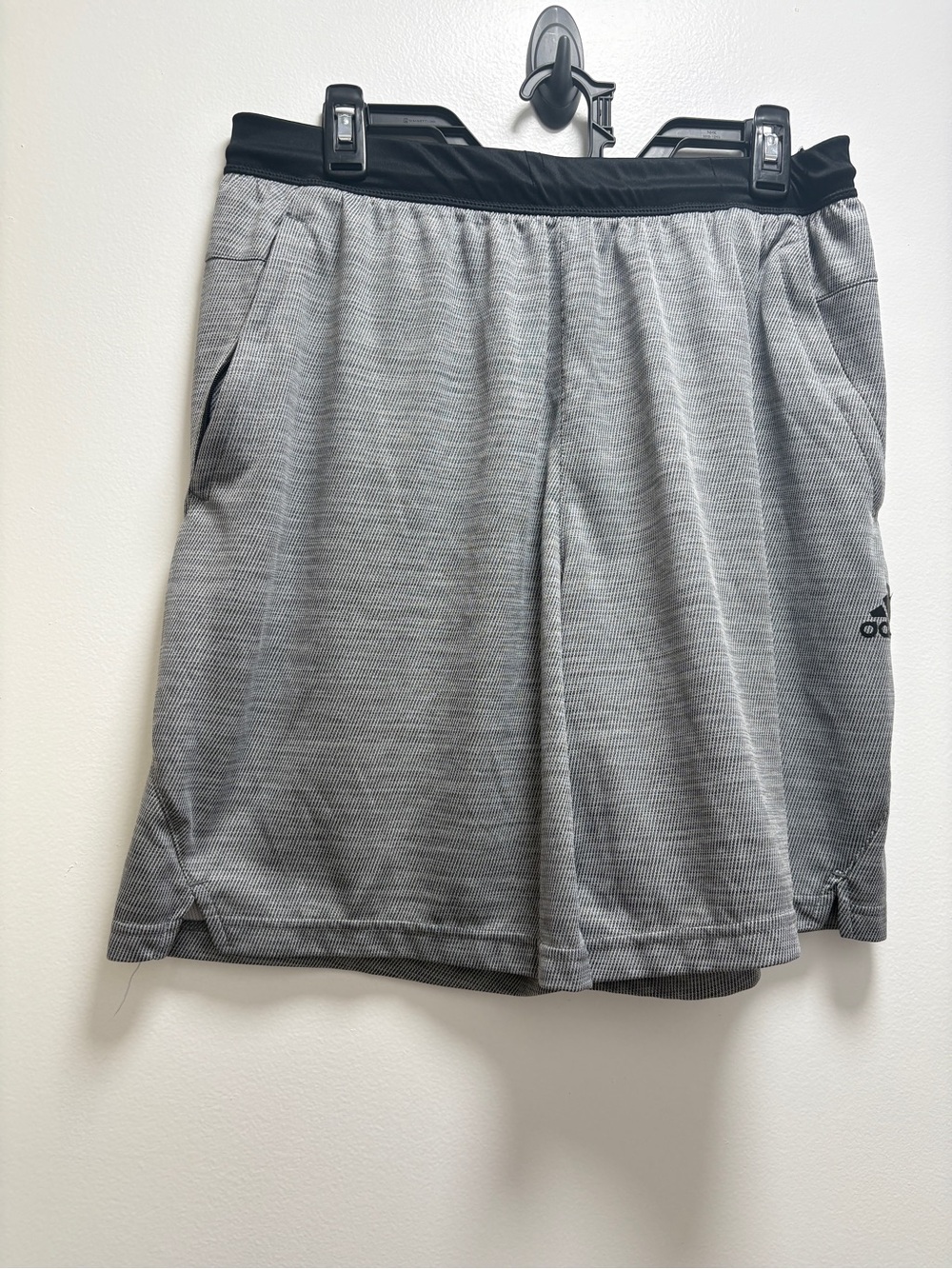 adidas Men's Gray Athletic Shorts with Black Waistband